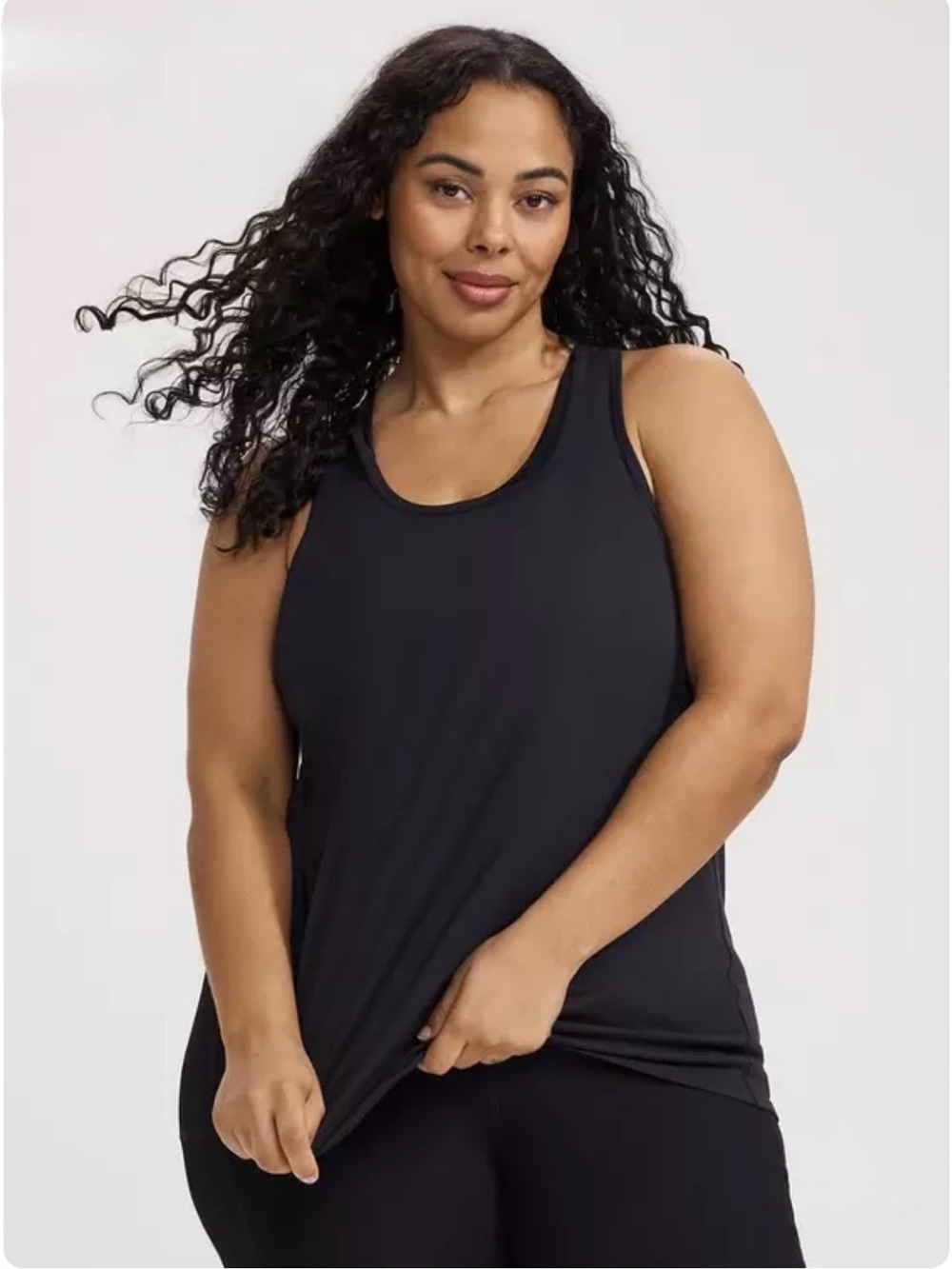 torrid TRU Performance Cotton Active Racerback Tank 2-in-1 Built-In Bra - Size 1